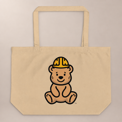 Tee Bear Tote — Oyster by By Tee, front view on warm neutral background