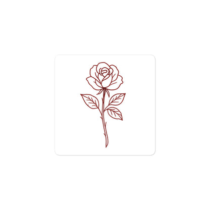 Rose Sticker by By Tee, 3 × 3-inch kiss-cut front view