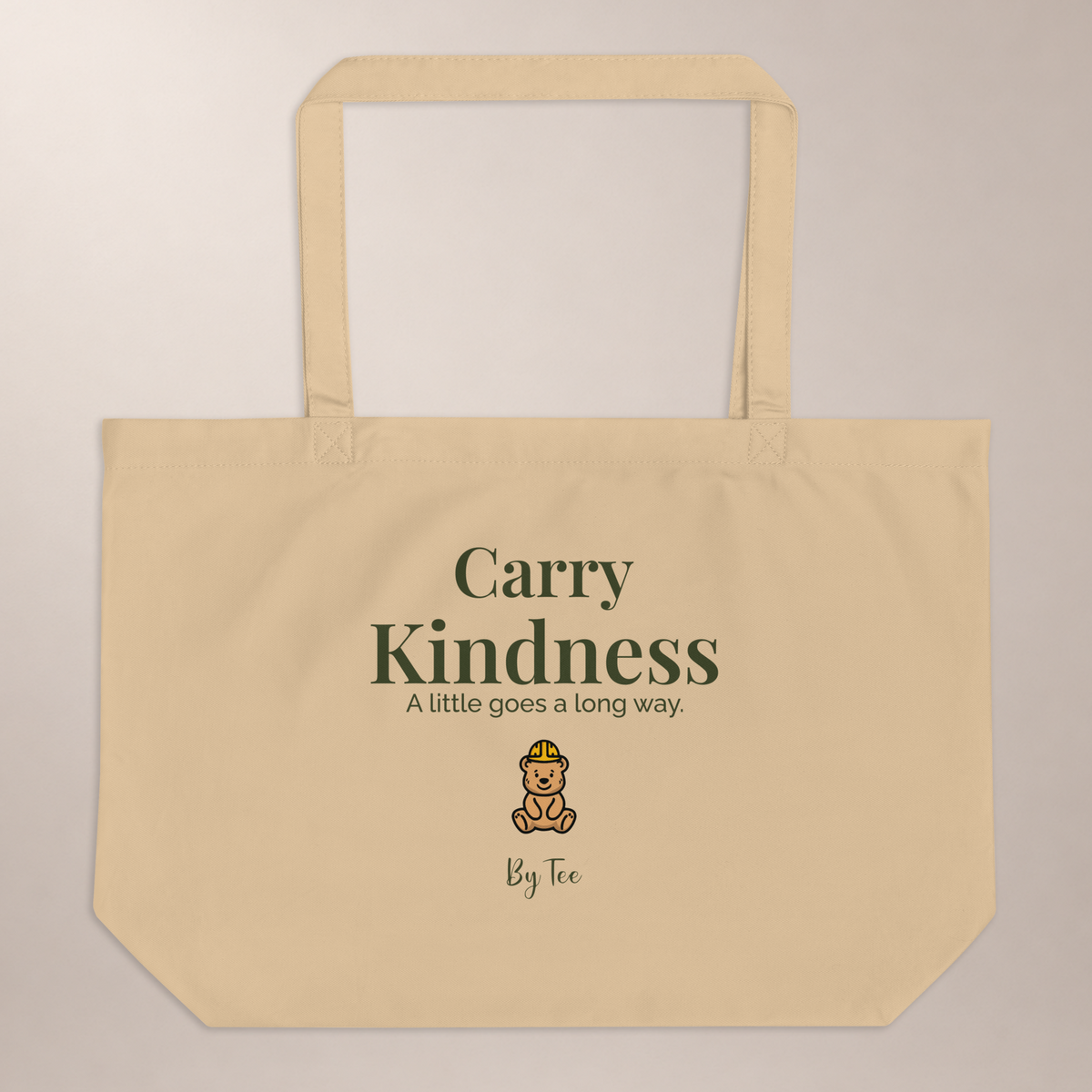 Carry Kindness Tote — Oyster by By Tee, front view