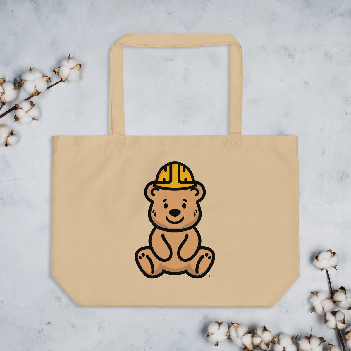 Tee Bear Tote — Oyster by By Tee, styled flat-lay