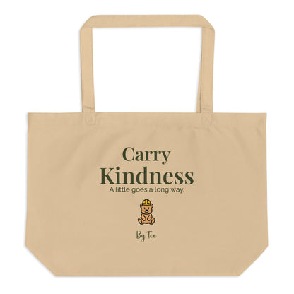 Carry Kindness Tote — Oyster by By Tee, front view on white