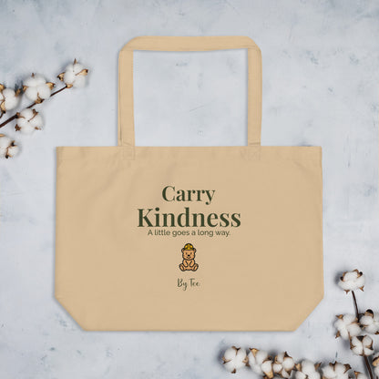 Carry Kindness Tote — Oyster by By Tee, styled flat-lay