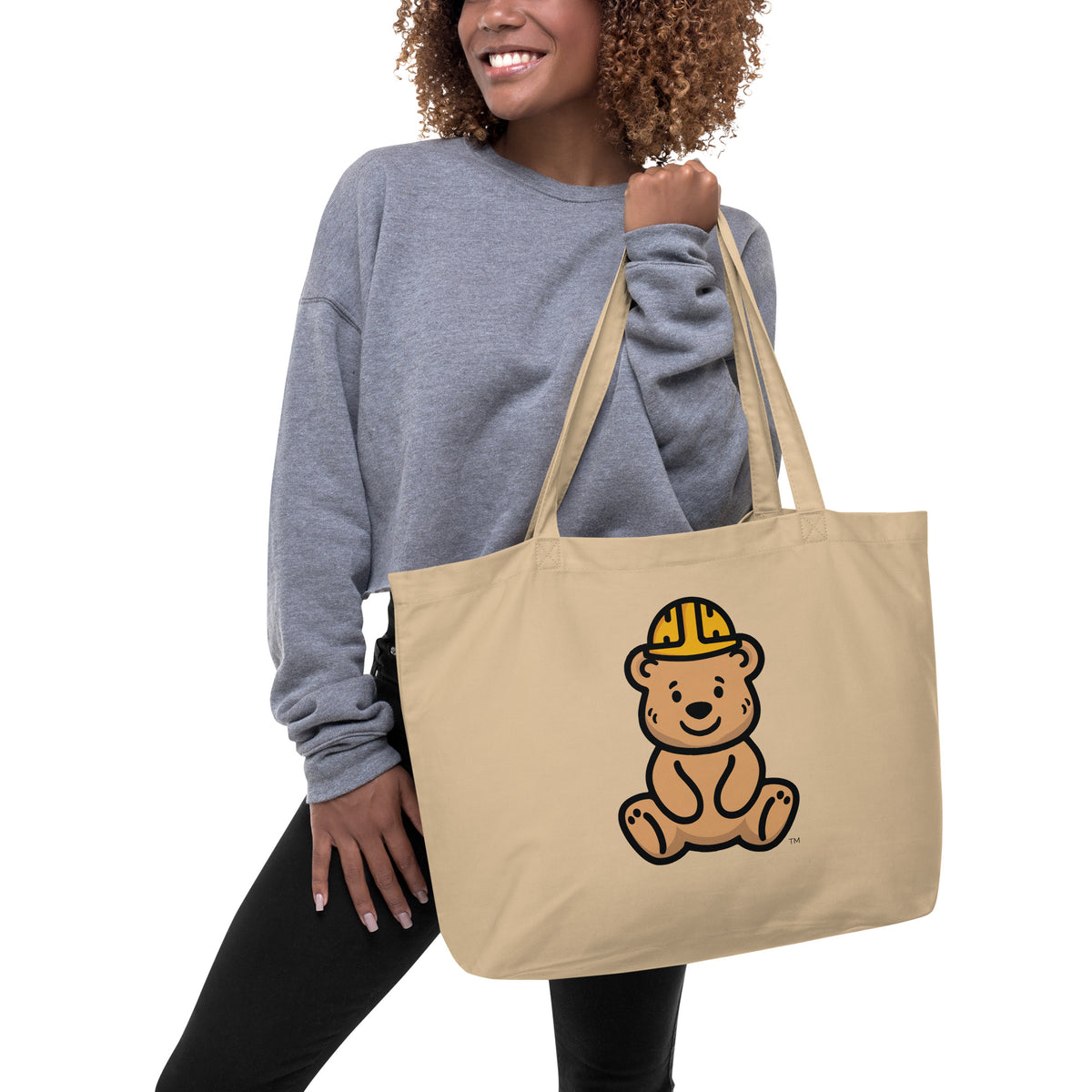 Tee Bear Tote — Oyster by By Tee, carrying view