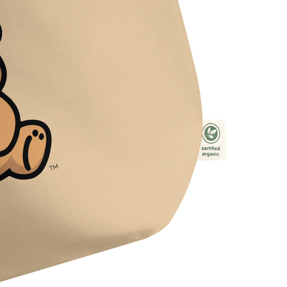 Tee Bear Tote — Oyster by By Tee, fabric and seam detail