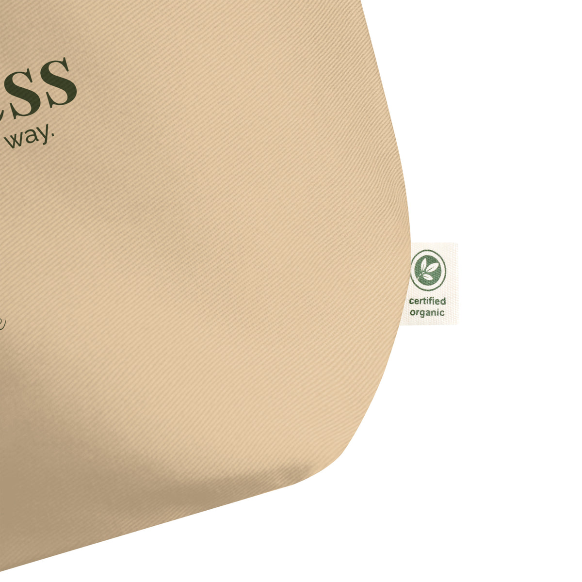 Carry Kindness Tote — Oyster by By Tee, fabric and seam detail