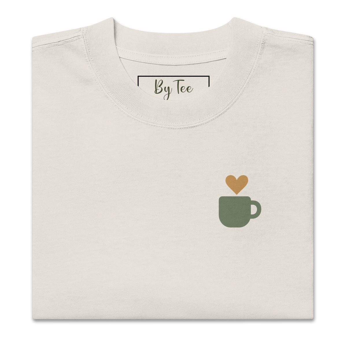 Off Duty Still Soft Oversized Graphic Tee — Faded Bone — front view