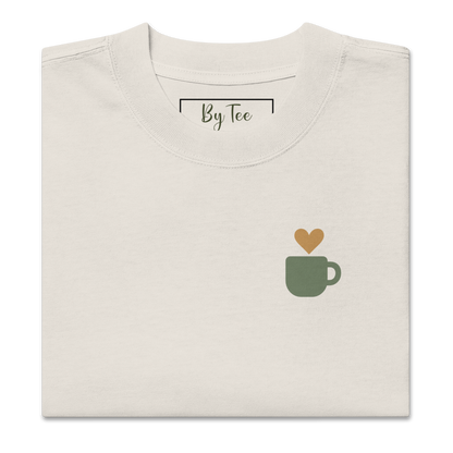 Off Duty Still Soft Oversized Graphic Tee — Faded Bone — front view