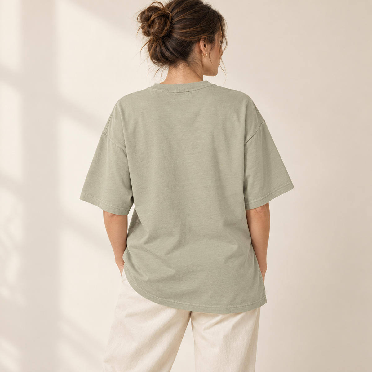wear what makes you smile oversized tee 1 — back fit mockup.