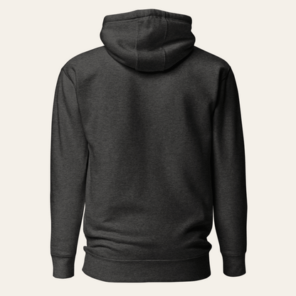 Plain back of the Charcoal Heather Everyday Hoodie