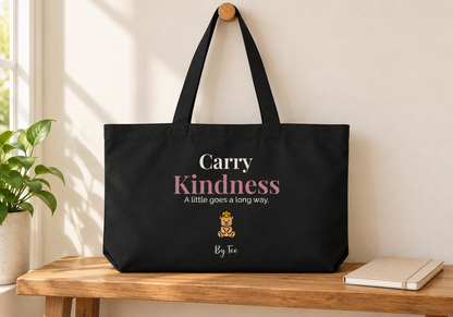 carry kindness tote 1 — entryway still life mockup.