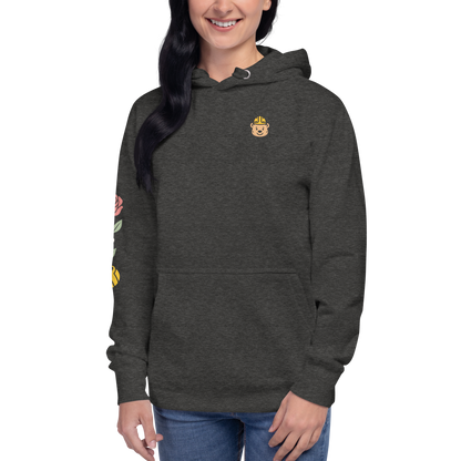 Better Days Rose Graphic Hoodie — Charcoal Heather — front view