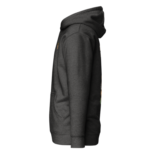 Better Days Rose Graphic Hoodie — Charcoal Heather — left-side view